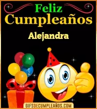 Gif de Feliz Cumpleaños Alejandra